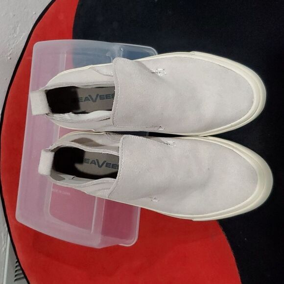 SeaVees Huntington Middie Suede Slip on Sneaker in Sand or Light Grey Size 5.5 - Picture 13 of 14
